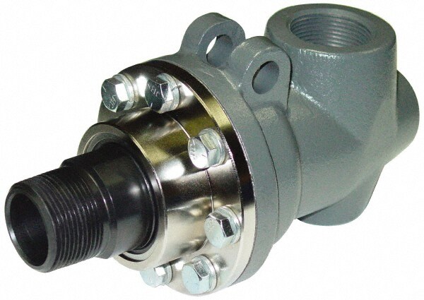 1/2 NPT Right Hand Rotor Thread, 1/2" NPT Port, 5-7/8" Body Length, Single Flow, High Temperature (Steam), Rotary Union