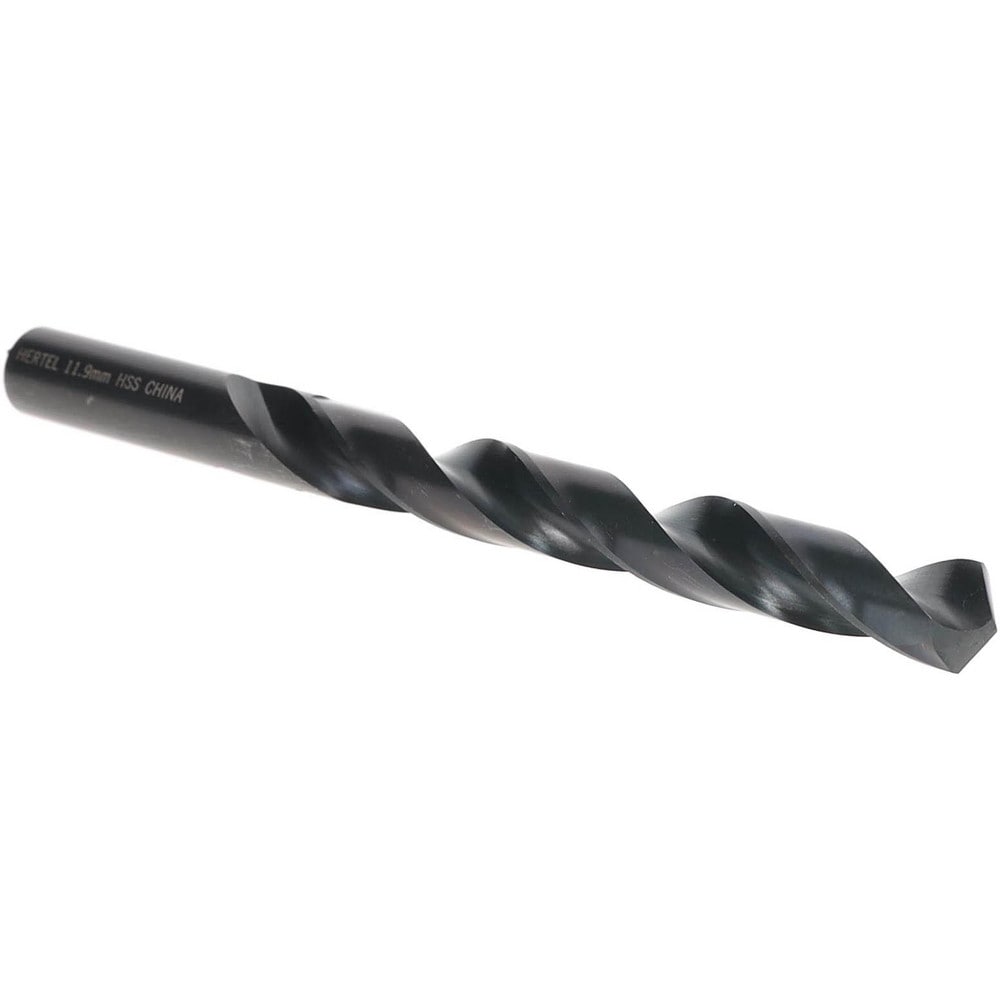 Jobber Drill: 11.90 mm Dia, 118 deg Point, High Speed Steel