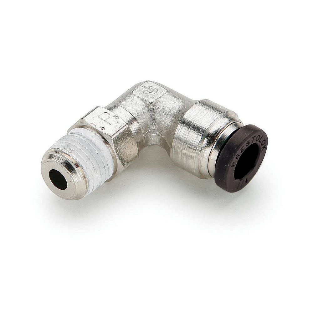Push-to-Connect x MNPT & Tube to Male NPT Tube Fitting: Male Elbow, 1/16" Thread, 1/8" OD