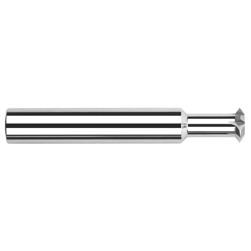 Harvey Tool 72605 Double Angle Milling Cutter: 90 °, 3/8" Cut Dia, 1/8" Cut Width, 3/8" Shank Dia, Solid Carbide 