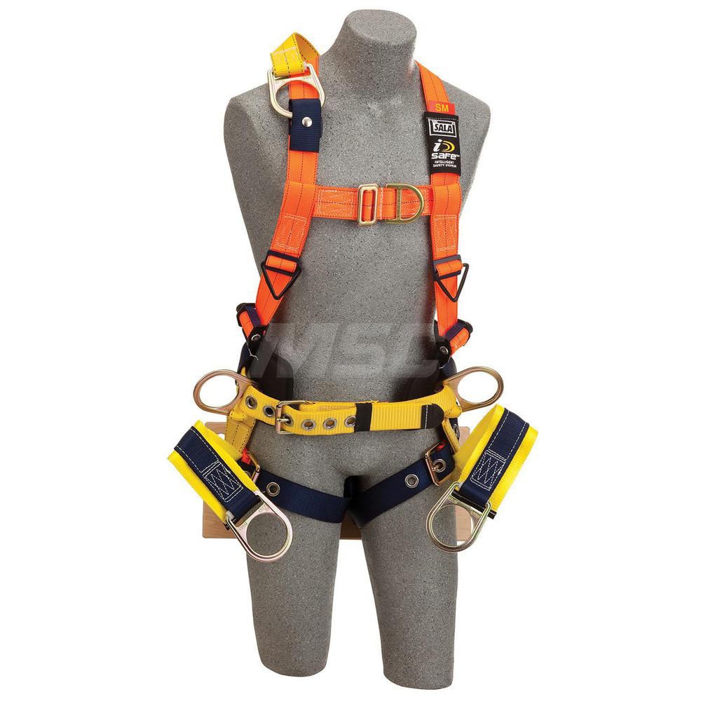 Fall Protection Harnesses: 420 Lb, Vest Style, Size Large, For Climbing & Positioning, Polyester, Back Front Shoulder & Side