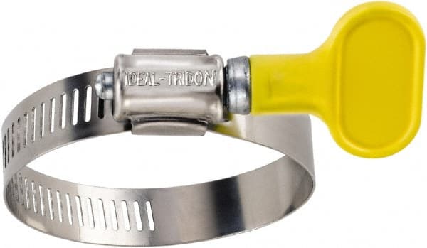 Worm Gear Clamp: SAE 20, 3/4 to 1-3/4" Dia, Stainless Steel Band