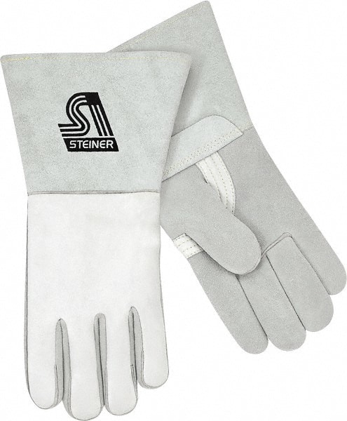 Welding Gloves: Size Large, Elkskin Leather, Stick Welding Application
