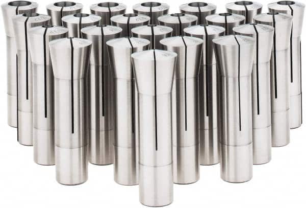 Collet Set: 23 Pc, 1/16 to 3/4" Capacity