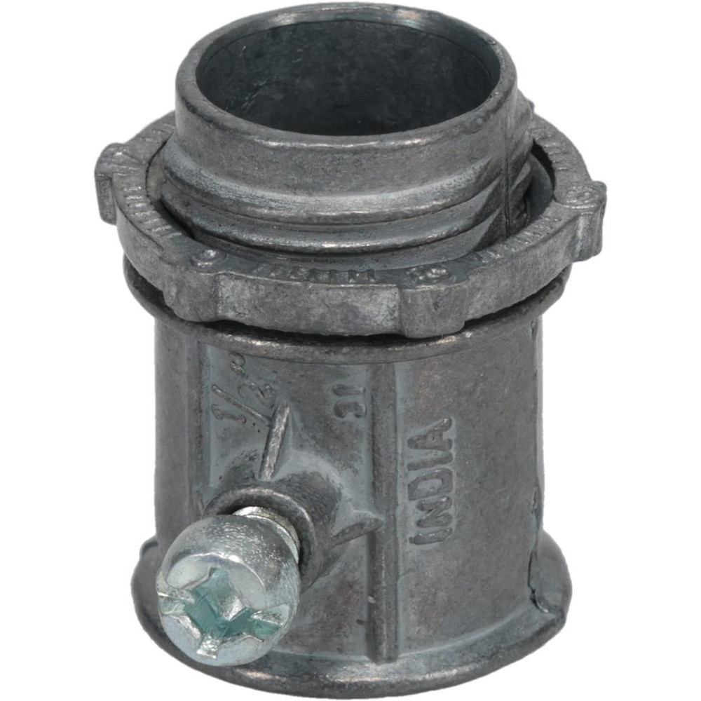 Conduit Connector: For EMT, Die Cast Zinc, 1/2" Trade Size