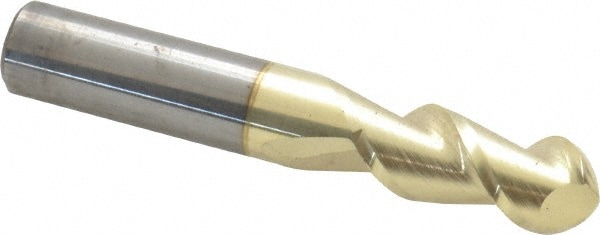 Accupro 25043716BNC5 Ball End Mill: 0.4375" Dia, 1" LOC, 2 Flute, Solid Carbide Image