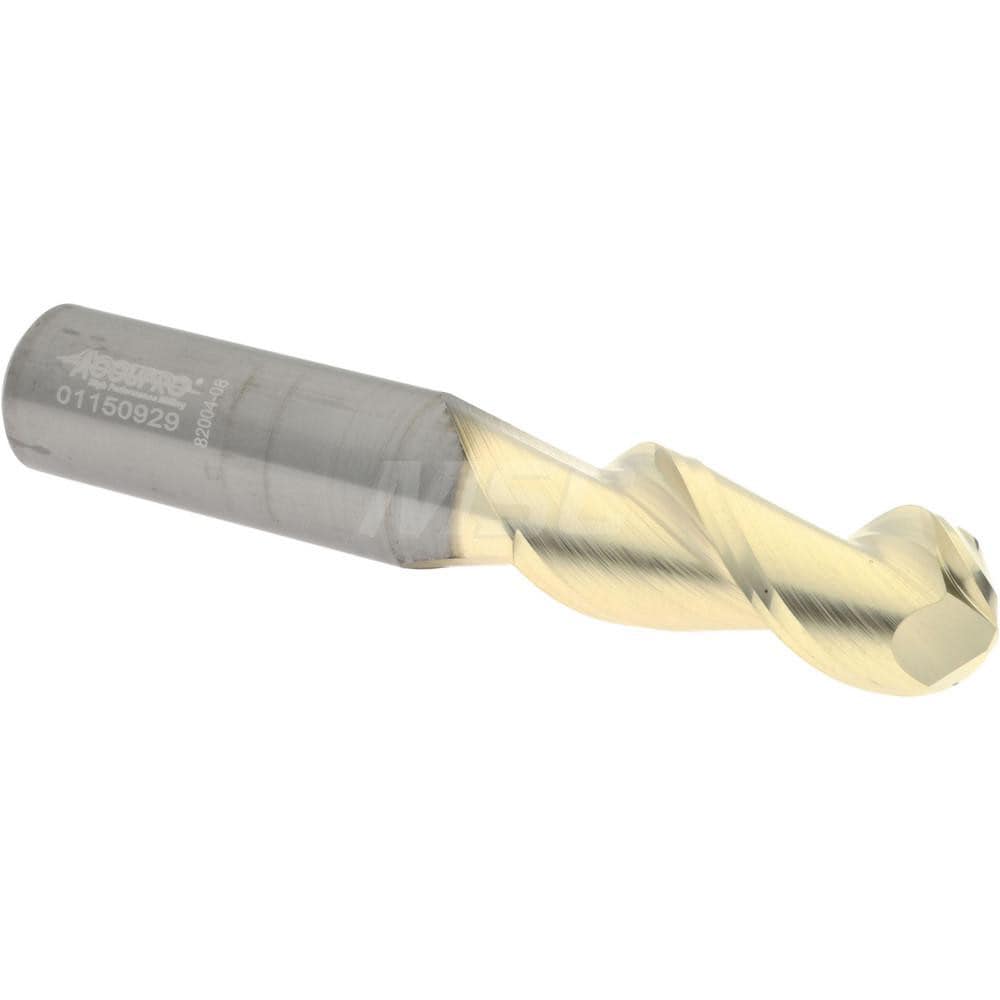 Accupro 25050020BNC5 Ball End Mill: 0.5" Dia, 1.25" LOC, 2 Flute, Solid Carbide Image