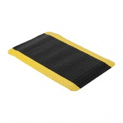 Wearwell 414.1516X2X3BYL Anti-Fatigue Mat: 36" Length, 24" Wide, 15/16" Thick, Vinyl, Beveled Edge, Heavy-Duty 