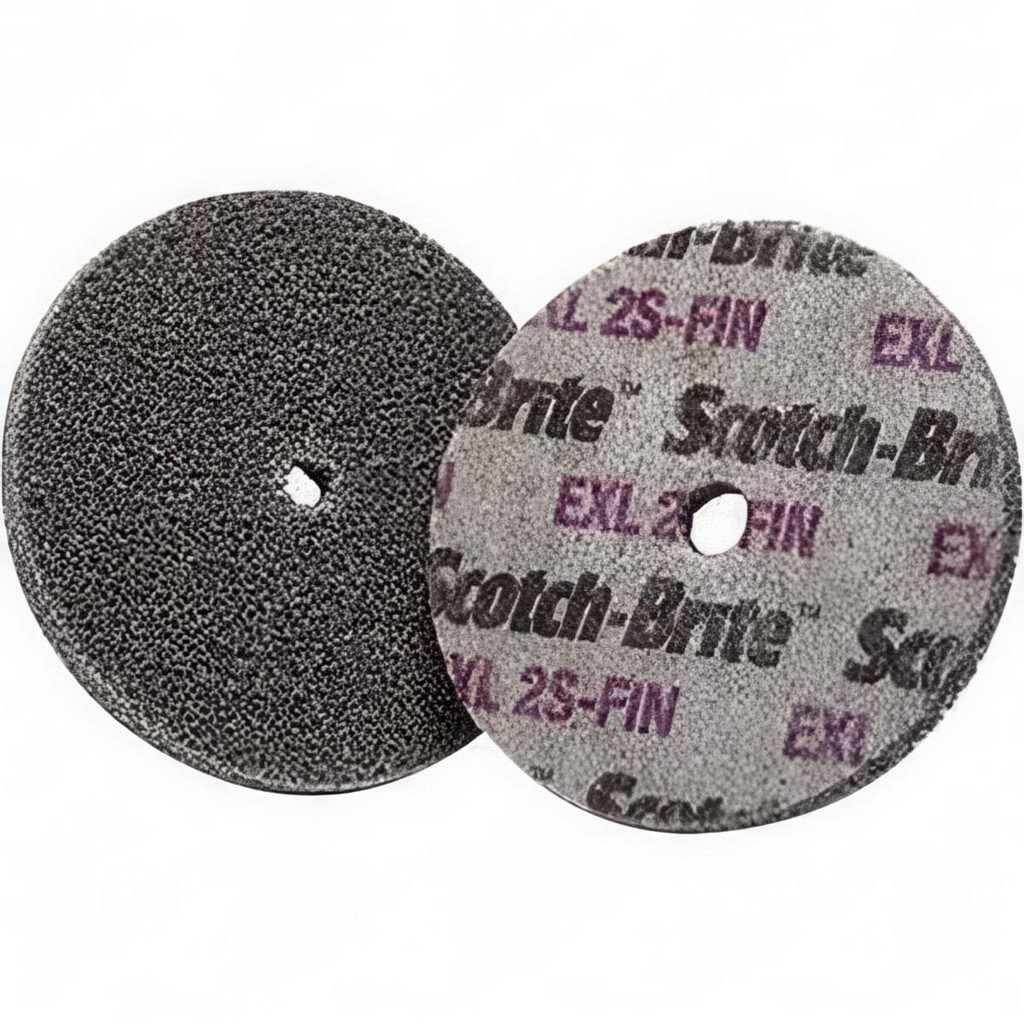 3M | Scotch-Brite™ Deburring Wheel: 2" Dia, 1/4" Face Width, 3/16" Hole, 2 Density, Silicon Carbide - Fine Grade, Unitized, Series XL-UW
