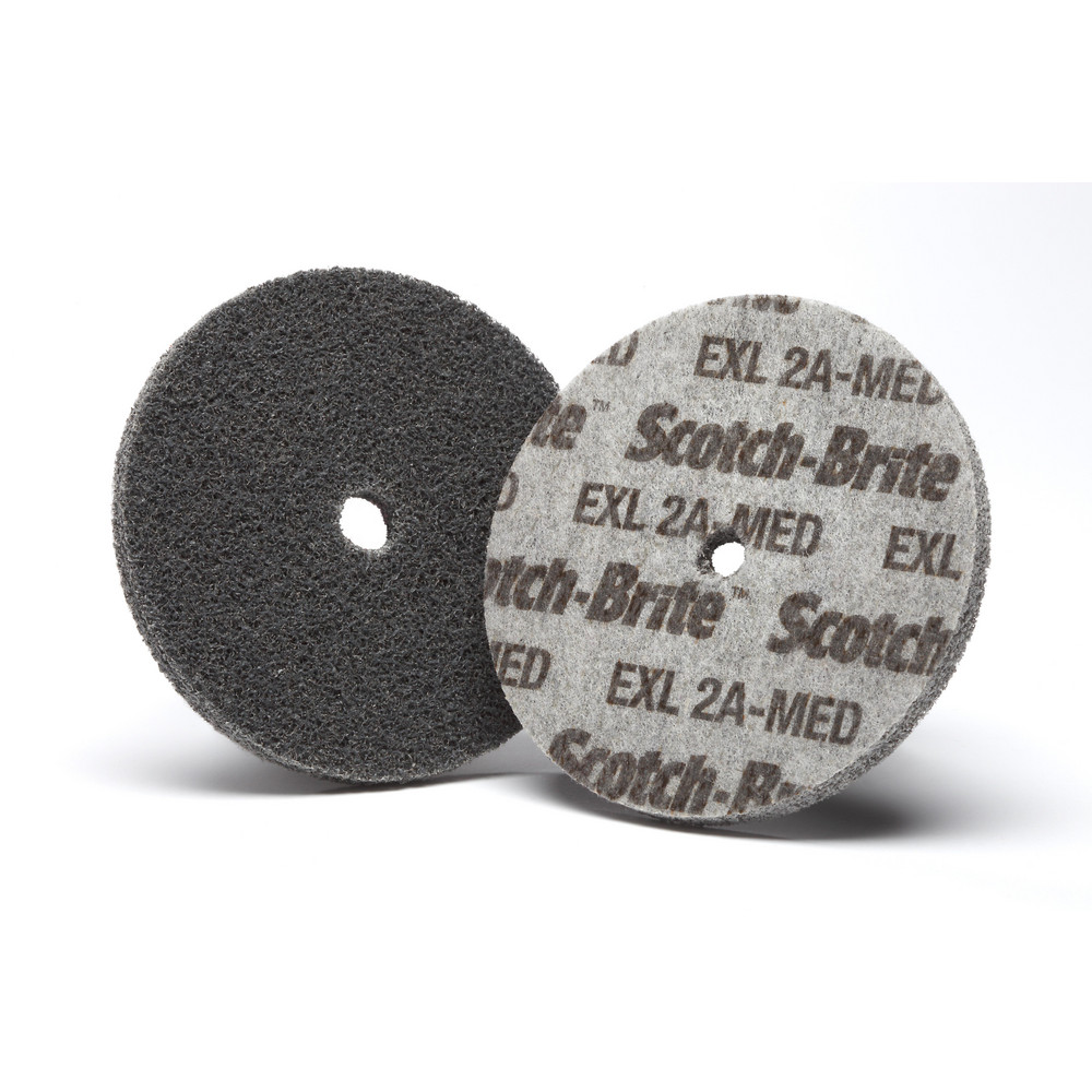 Deburring Wheel: 2" Dia, 1/4" Face Width, 1/4" Hole, 2 Density, Aluminum Oxide - Medium Grade, Unitized, Series XL-UW