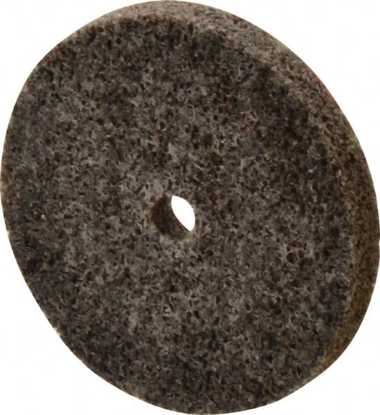 3 inch Diam, 1/8 inch Face Width, 1/4 inch Center Hole, Coarse Grade, Aluminum Oxide Deburring Wheel