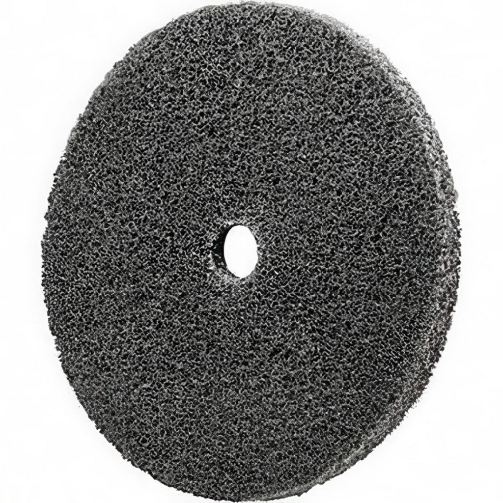 3M | Scotch-Brite™ Deburring Wheel: 3" Dia, 1/4" Face Width, 3/8" Hole, 6 Density, Silicon Carbide - Fine Grade, Unitized, Series XL-UW