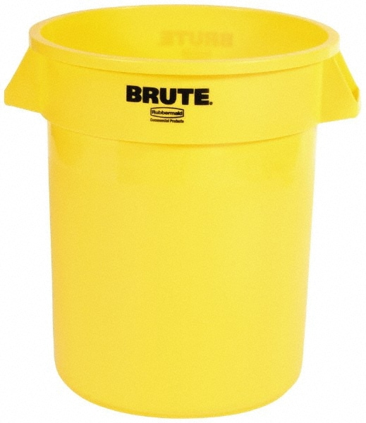 Rubbermaid Commercial Trash Can,50 gal.,Yellow,Plastic FG9W2700YEL