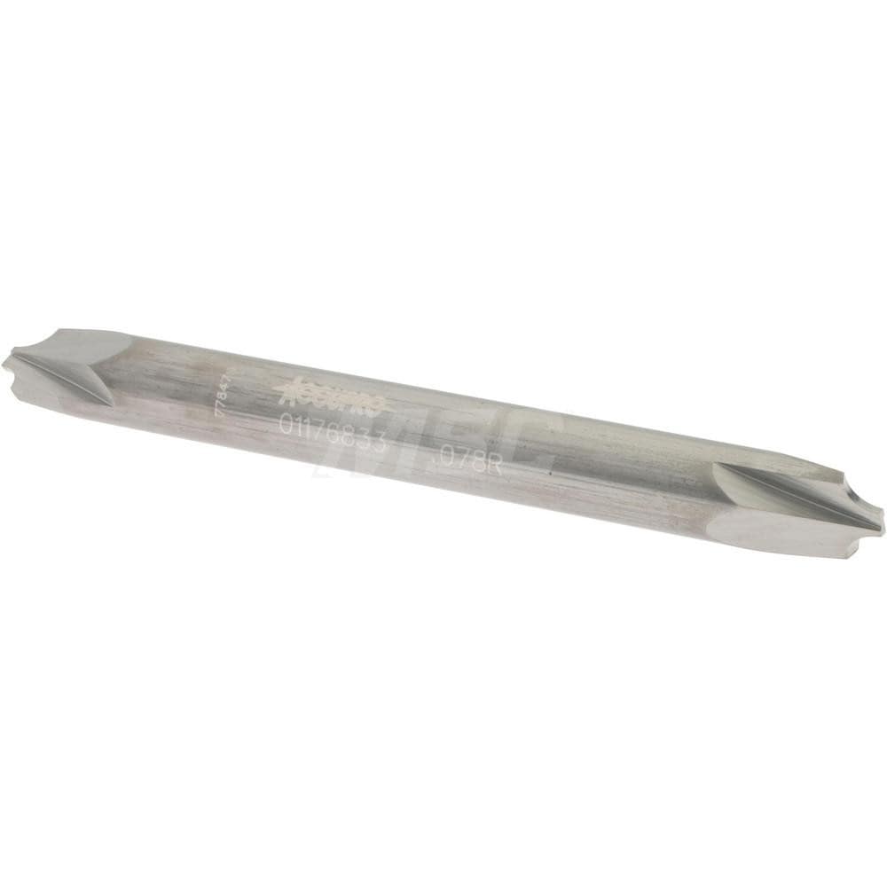 Corner Rounding End Mill: 0.078" Radius, 1/4" Diam, 2 Flutes, Solid Carbide