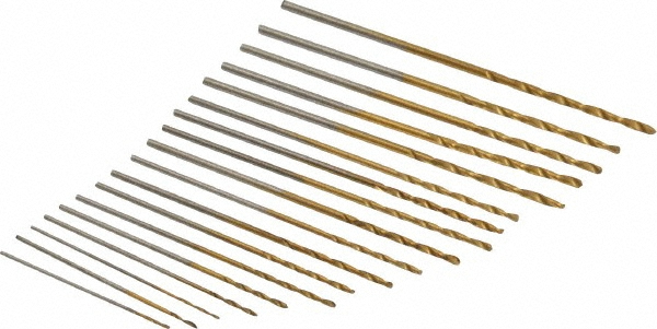 Drill Bit Set:  Jobber Length Drill Bits,  20.0 Pc,  118 deg, High-Speed Steel