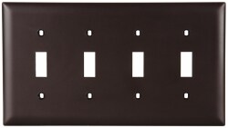 4 Gang, 4-1/2 Inch Long x 8-3/8 Inch Wide, Standard Switch Plate