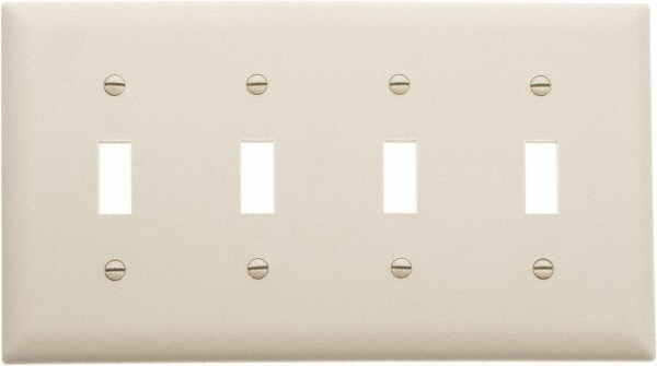 4 Gang, 4-1/2 Inch Long x 8-3/8 Inch Wide, Standard Switch Plate