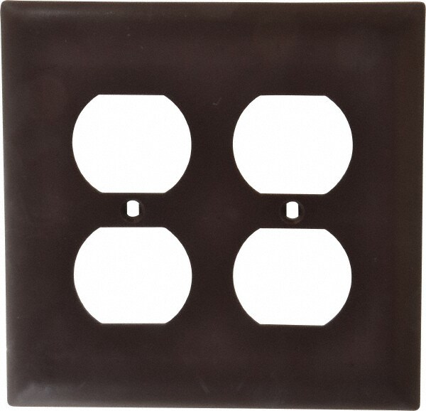2 Gang, 4-11/16 Inch Long x 2-15/16 Inch Wide, Standard Outlet Wall Plate