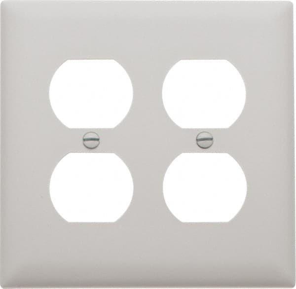 2 Gang, 4-11/16 Inch Long x 2-15/16 Inch Wide, Standard Outlet Wall Plate
