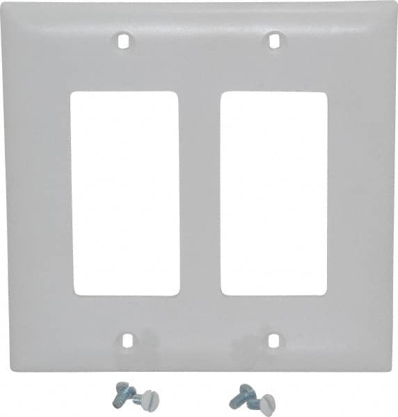 2 Gang, 4-3/4 Inch Long x 4-11/16 Inch Wide, Standard Switch Plate