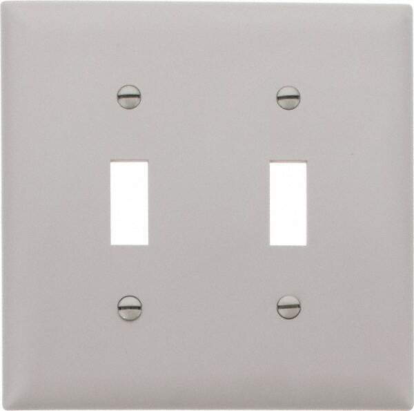 2 Gang, 4-3/4 Inch Long x 4-11/16 Inch Wide, Standard Switch Plate