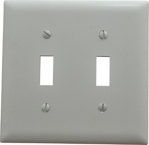 2 Gang, 4-3/4 Inch Long x 4-11/16 Inch Wide, Standard Switch Plate