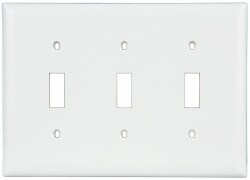 3 Gang, 4-1/2 Inch Long x 6.563 Inch Wide, Standard Switch Plate