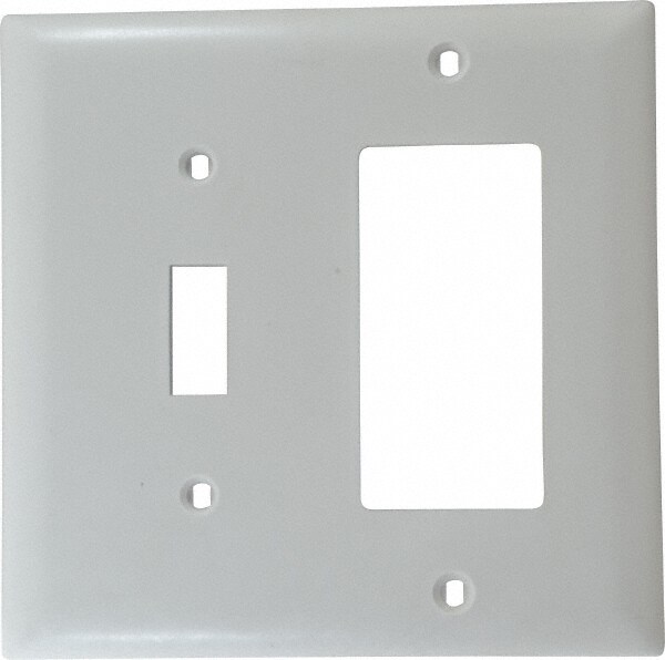 2 Gang, 4-1/2 Inch Long x 4-3/4 Inch Wide, Standard Combination Wall Plate