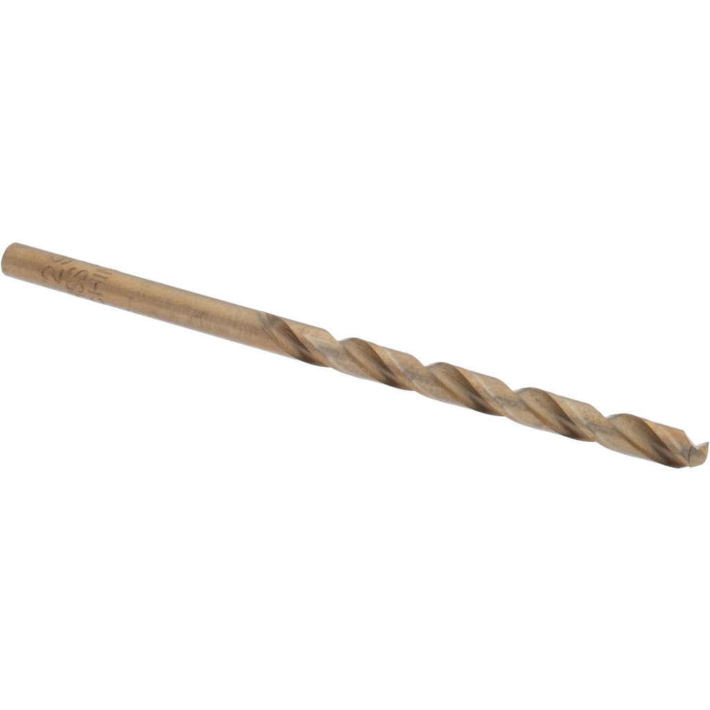 Interstate | Value Collection Jobber Length Drill Bit: #29 (0.1360) Dia, 135 deg, Cobalt - Straw Finish, 2-7/8" OAL, Right Hand Cut, Regular Spiral