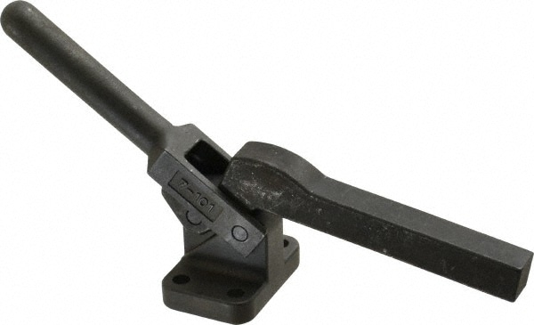 Manual Hold-Down Toggle Clamp: Vertical, 475 lb Capacity, Solid Bar, Flanged Base