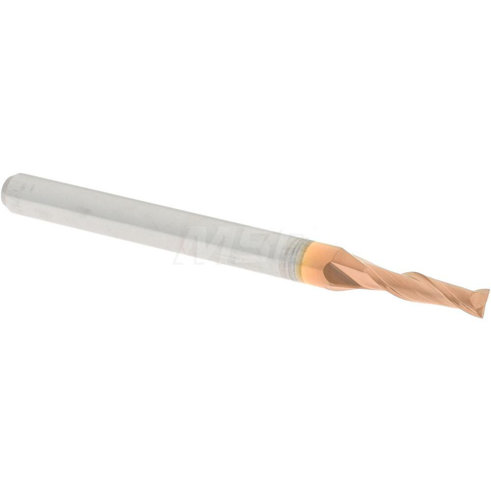 Square End Mill: 0.0787'' Dia, 0.315'' LOC, 2 Flutes, Solid Carbide