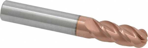 Accupro 10mm Diam 25mm Loc 4 Flute Solid Carbide Ball End Mill 01217934 Msc Industrial