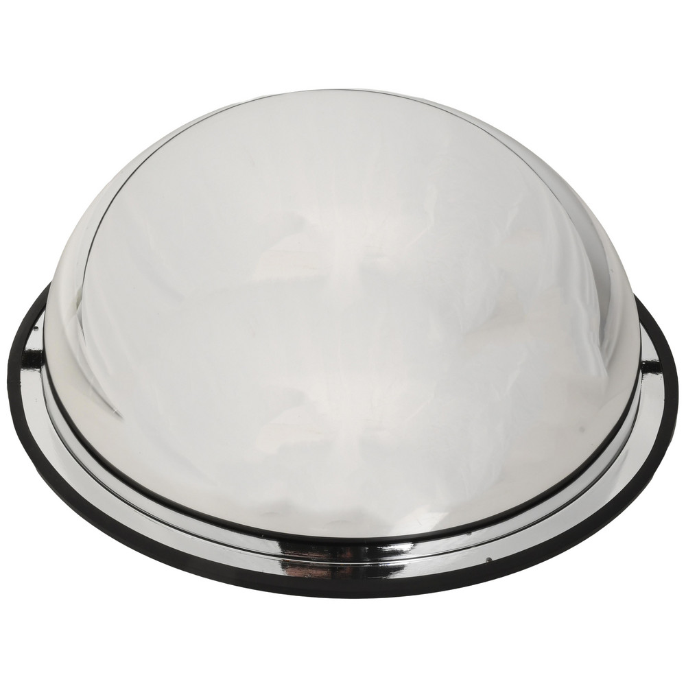 Indoor & Outdoor Full Dome Dome Safety, Traffic & Inspection Mirrors - Acrylic Lens, Steel Backing, 18" Dia, 20' Max Covered Distance