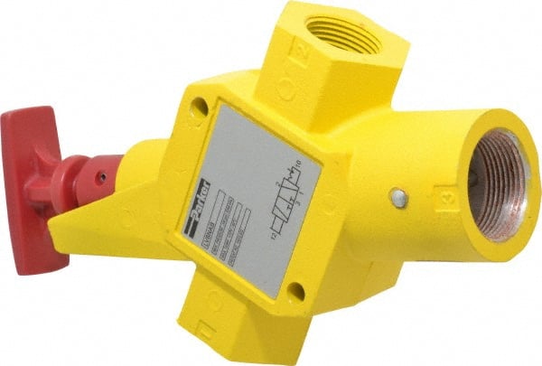 Manually Operated Valve: 1" NPT Inlet, Safety Lockout, Handle Actuated