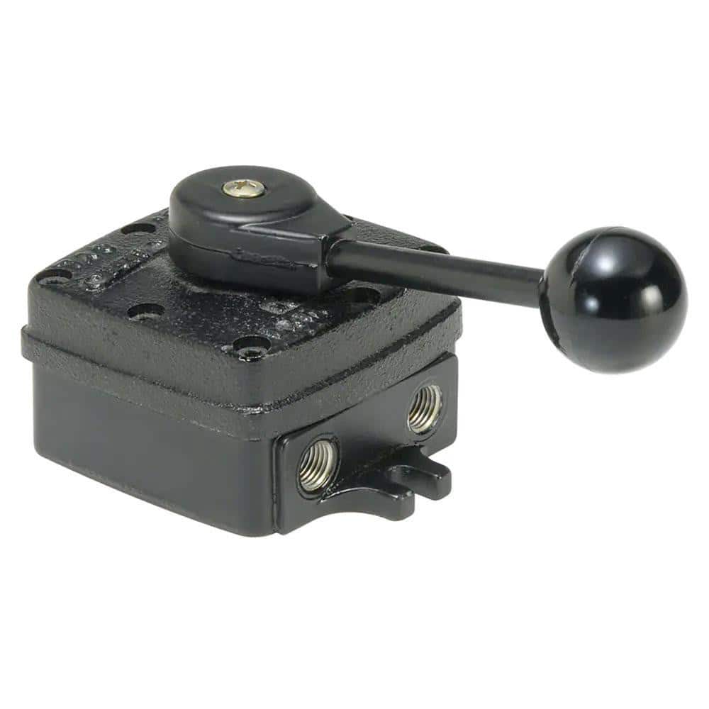 Manually Operated Valve: 4-Way & 3 Position, Hand Throttle-Manual Return Actuated