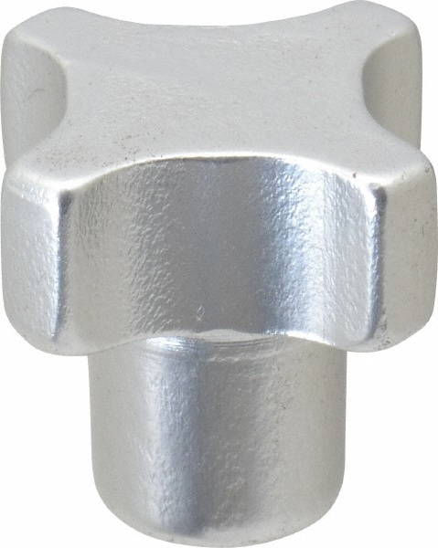 Lobed Knob: 25.4 mm Head Dia, 4 Points, Aluminum
