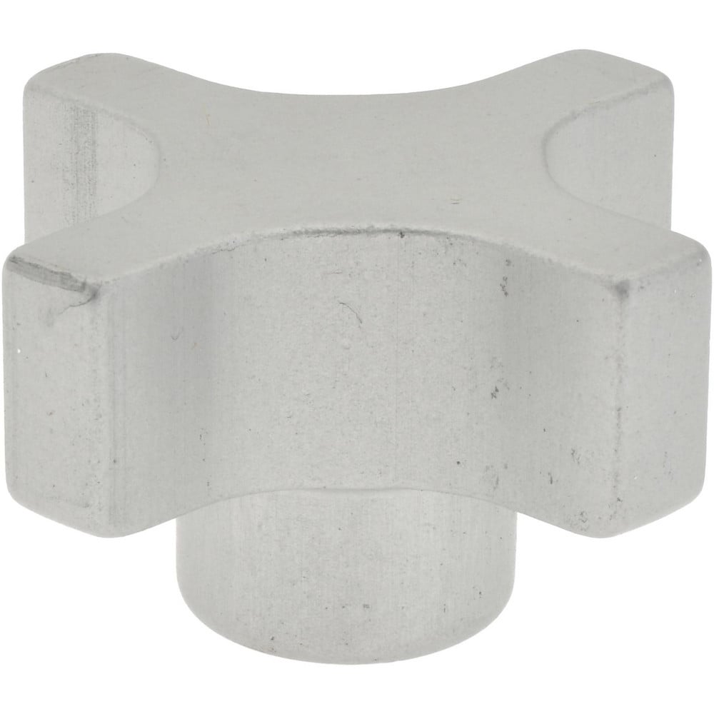 Lobed Knob: 38.1 mm Head Dia, 4 Points, Aluminum