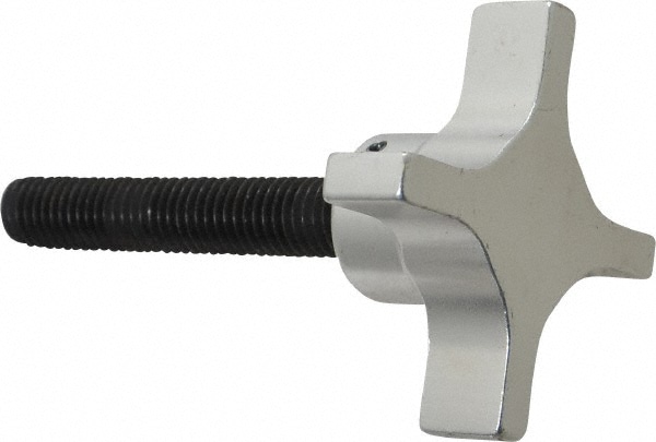 Gibraltar 2-1//2/" Head Diam Aluminum, 4 Point Lobed Knob 3//8-16 Stem