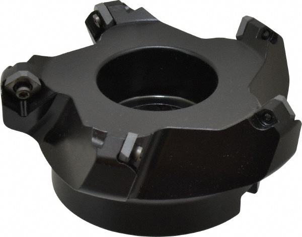 Kennametal 1817872 100.08mm Cut Diam, 1-1/4" Arbor Hole, 6.6mm Max Depth of Cut, 45° Indexable Chamfer & Angle Face Mill Image