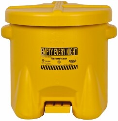 10 Gallon Capacity, Polyethylene Oily Waste Can