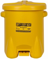 14 Gallon Capacity, Polyethylene Oily Waste Can