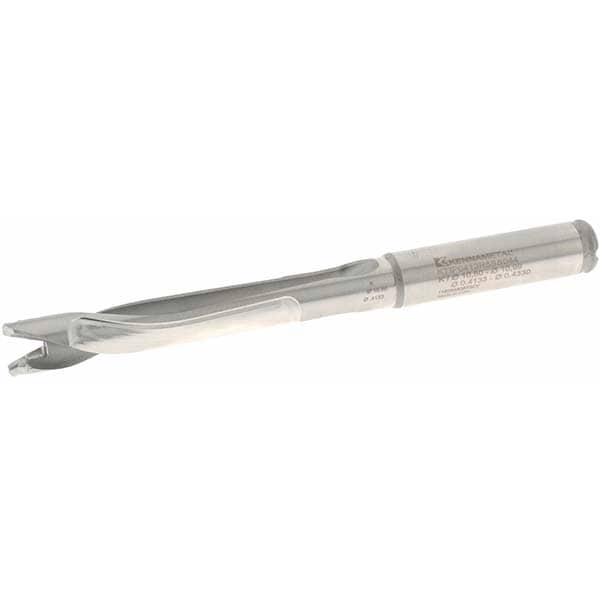 Replaceable-Tip Drill: 10.5 to 10.99 mm Dia, 54.86 mm Max Depth, 11.11 mm Straight-Cylindrical Shank