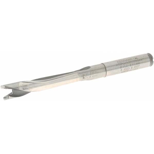 Replaceable-Tip Drill: 11 to 11.49 mm Dia, 57.4 mm Max Depth, 11.11 mm Straight-Cylindrical Shank