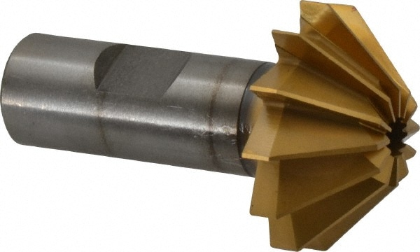 1-5/8" Large x 5/8" Small Diam, 11/16" Width of Cut, 90° Included Angle, 12 Teeth, High Speed Steel Face Angle Cutter