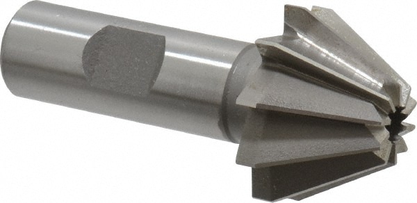 1-1/4" Large x 1/2" Small Diam, 25/32" Width of Cut, 60° Included Angle, 10 Teeth, Cobalt Face Angle Cutter