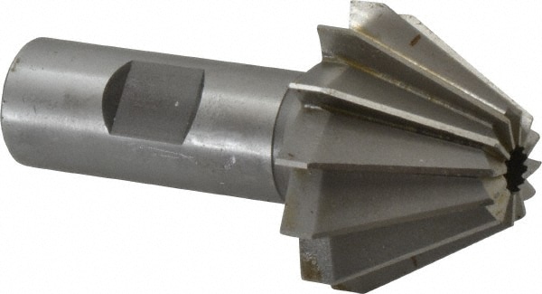 1-5/8" Large x 5/8" Small Diam, 11/16" Width of Cut, 60° Included Angle, 12 Teeth, High Speed Steel Face Angle Cutter