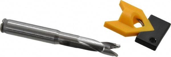 Replaceable-Tip Drill: 10 to 10.49 mm Dia, 31.5 mm Max Depth, 11.11 mm Straight-Cylindrical Shank