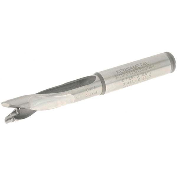 Replaceable-Tip Drill: 10.5 to 10.99 mm Dia, 33.02 mm Max Depth, 11.11 mm Straight-Cylindrical Shank