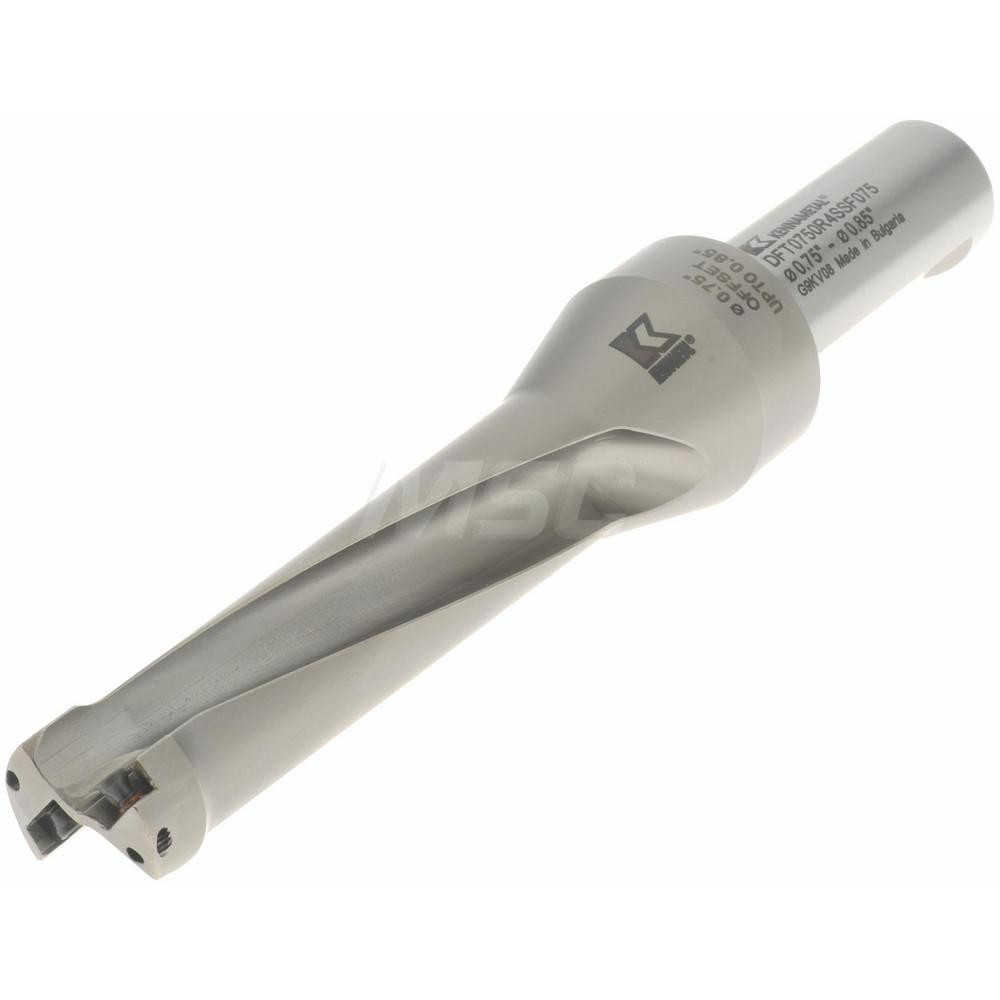Kennametal Indexable Insert Drill DFT0750R4SSF075, 0.8500" Max Dia