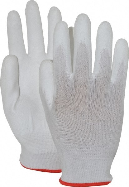 Work Gloves: Small, Polyurethane-Coated Nylon, General Purpose